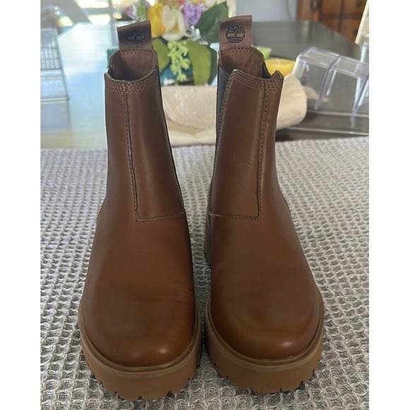 Timberland Women's Carnaby Cool Tan Chelsea Boots Size 9 - Picture 5 of 16